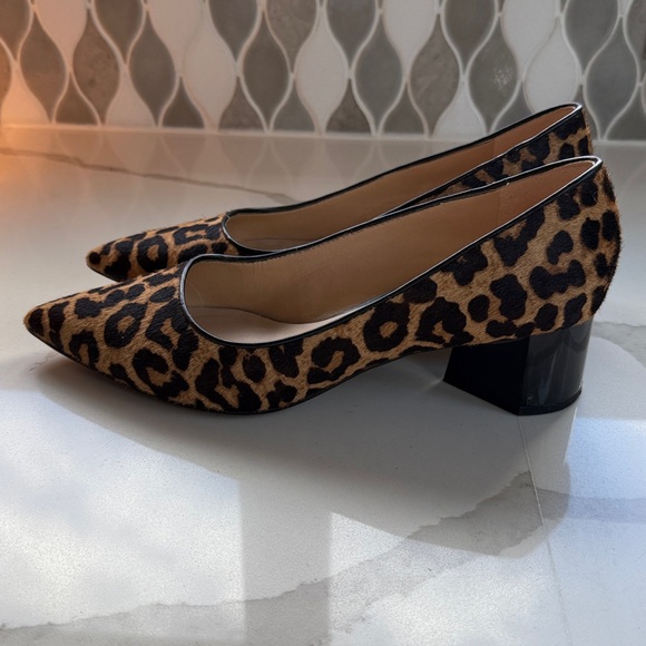 Franco Sarto Leopard Cow Hair Women's pumps 9M - Picture 2 of 5